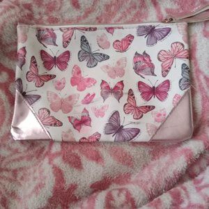 Ipsy, Butterfly Designed and Pink, Makeup Pouch